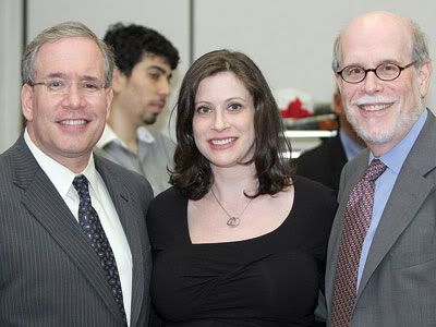 West Sider of the Year and Manhattan Borough President Scott Stringer with his wife, Elyse Buxbaum, and Harold Holzer, WESTY master of ceremonies.