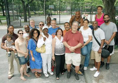 Alumni of the DOME Project at a June 19 reunion party at Riverside Park.