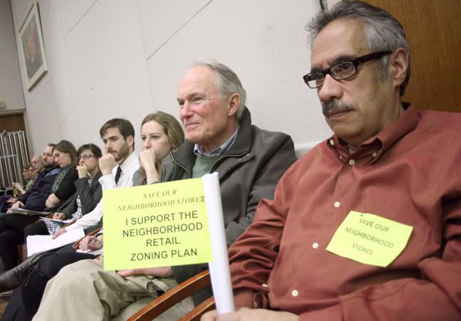 Residents in support of retail rezoning on the UWS