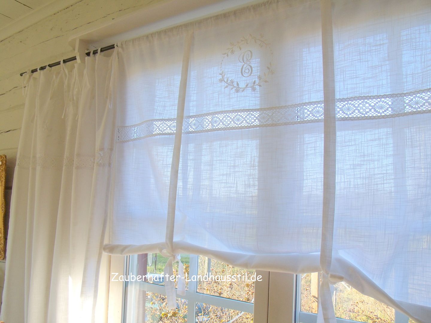 Crystal*deko gardine*120x300*2 stÃck*schlaufen gardine bestickt ...