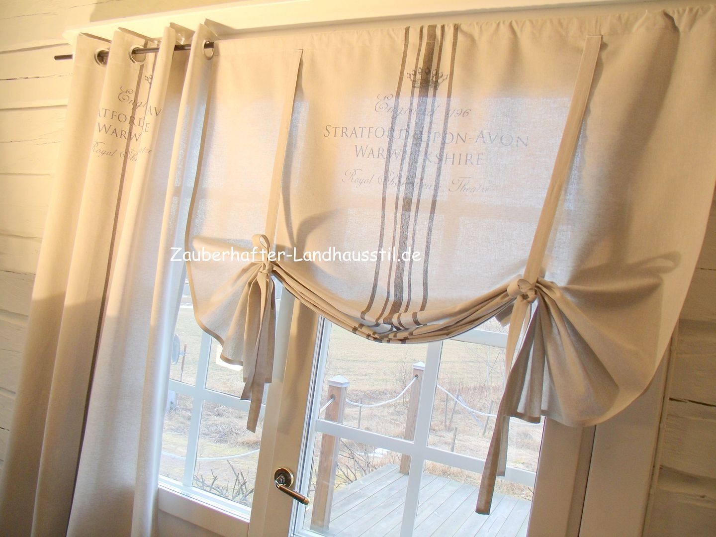 Stratford*french grau sand*rollgardine rollo*120x120*franske ...