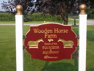 Wooden Horse Sign