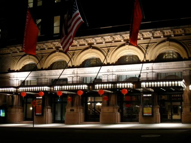 Carnegie Hall at night