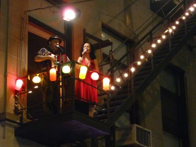 14 St. fire escape performers