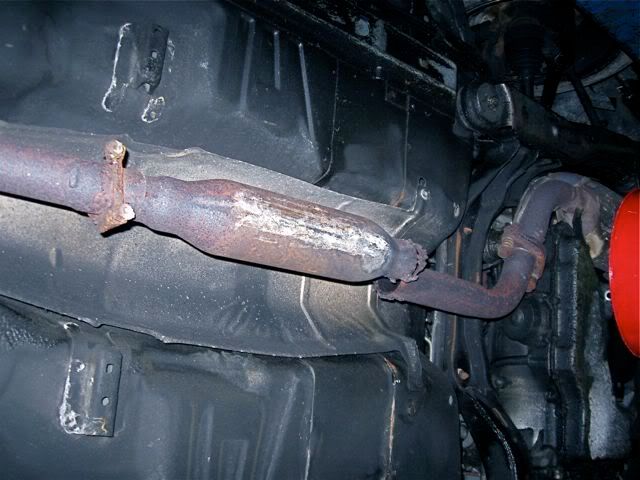 old broken muffler, 1993 Ford Taurus