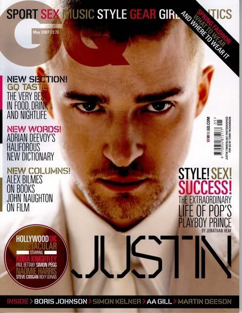 justin timberlake magazine covers