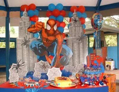Spiderman Birthday Cake on Color Theme For A Spiderman Party Is Red Blue And Black For Spiderman