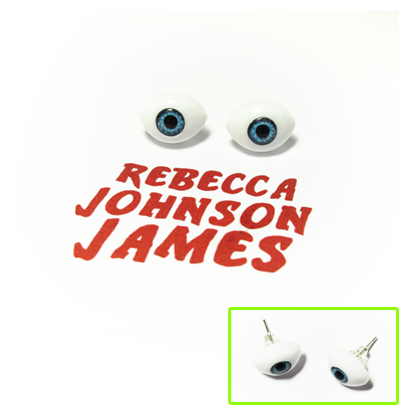 RJJ,Rebecca Johnson James,boucles d'oreilles yeux,oeil,bijoux fantaisie