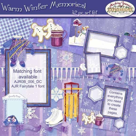 Preview of Warm Winter Memories Clip Art Kit, snow, snowmen, snowman, girngerbread man