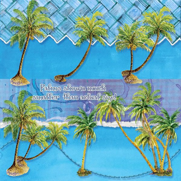 tropical clip art previews, palm trees