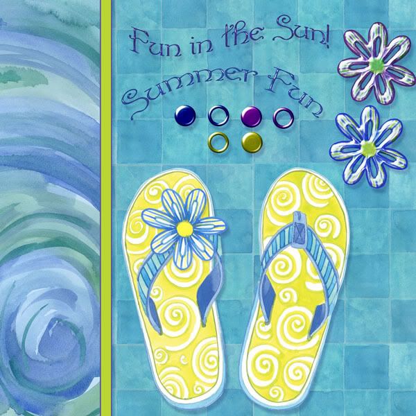 Summer Fun 1 Beach, pool or lakeside clip art kit preview