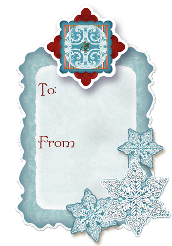 Christmas Gift Tag freebie digital clip art crafting kit by Audrey Jeanne 