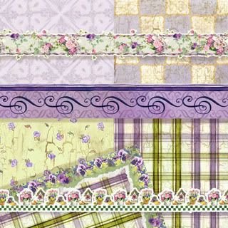 Purple Pleausres Papers and Borders