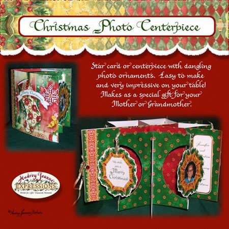 Christmas photo card and centerpiece preview