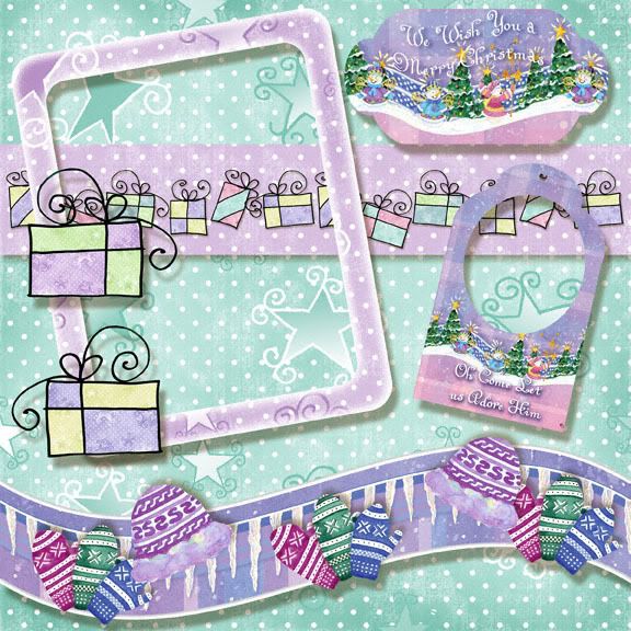 snowman clip art kit, christmas tags & papers