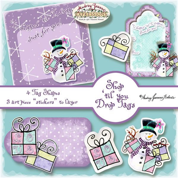snowman clip art gift tags