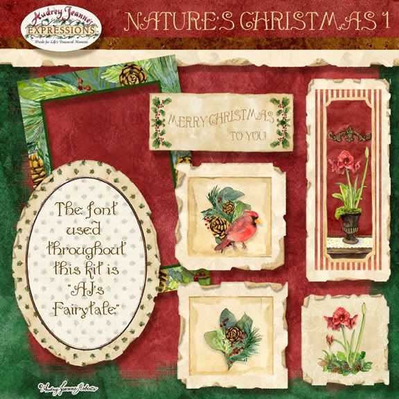 Natural Christmas Clip Art Kit 