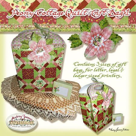 gift bag set preview Peony Cottage Quilt Design