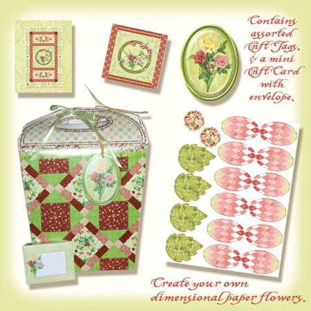 Peony Cottage Quilt Gift Bag & Tags Preview 2