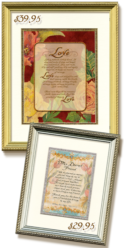 Audrey Jeanne's Expressions Framed Prints Sentiments Preview