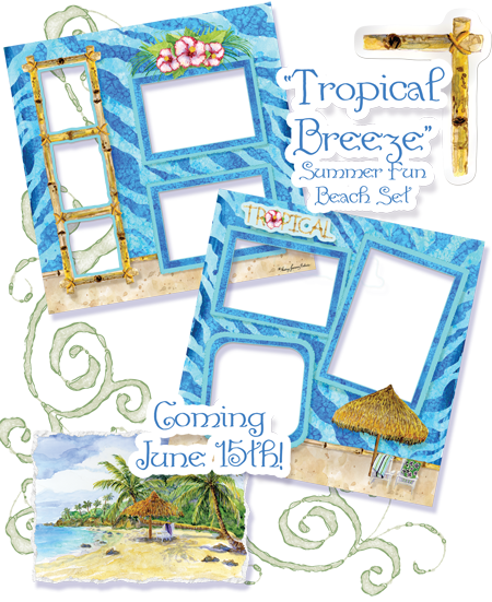 tropical beach clip art kit at DAISIE COMPANY,  coming Friday