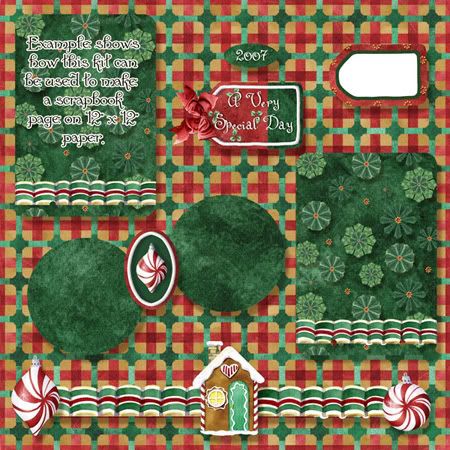 scrapbook layout gingerbread house children grandchildren