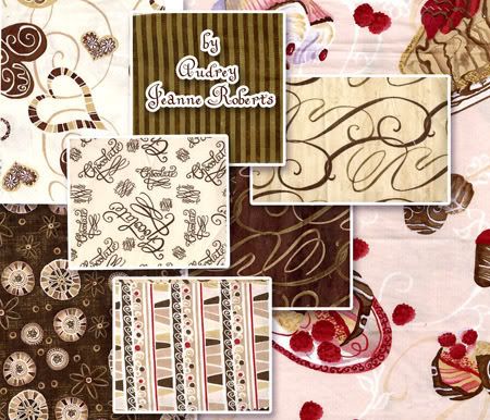 Chocolate Love Quilting Fabrics by Studio E Fabrics and Audrey Jeanne Roberts