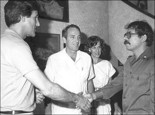 John Kerry, Tom Harkin and Daniel Ortega in 1985 Pictures, Images and Photos