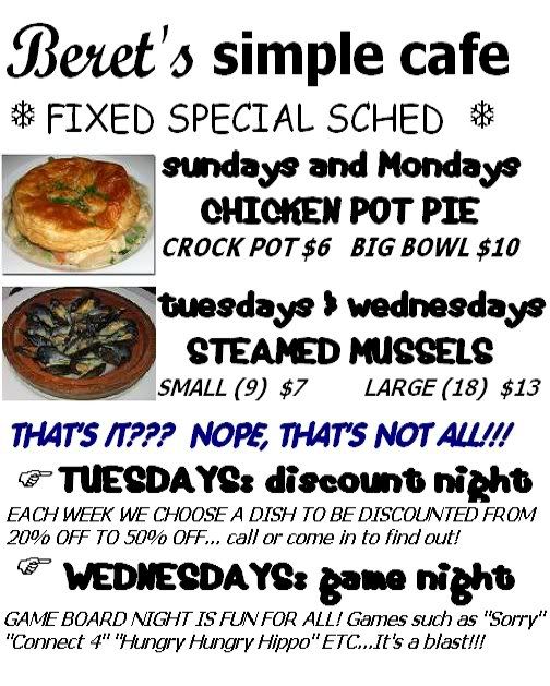 Fixed specials