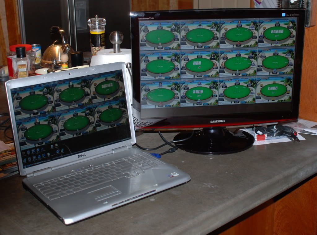 Online poker monitor setups
