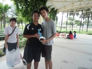 I received a spongy dolpin! Oh and that's Adib who is now the DM is very slack.
