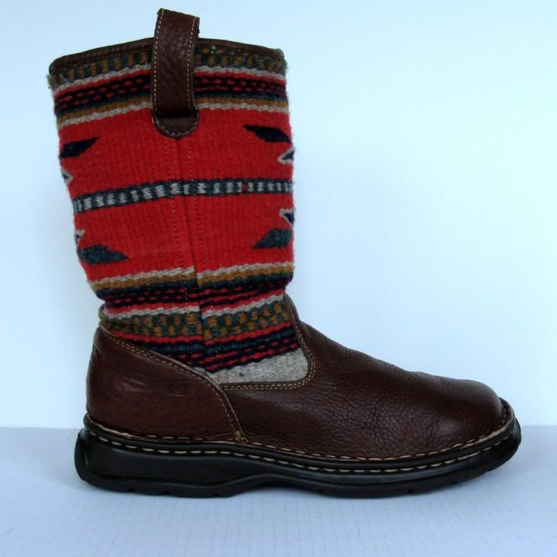 Women BORN Indian Blanket BOOTS 10 42 Leather Southwestern ...