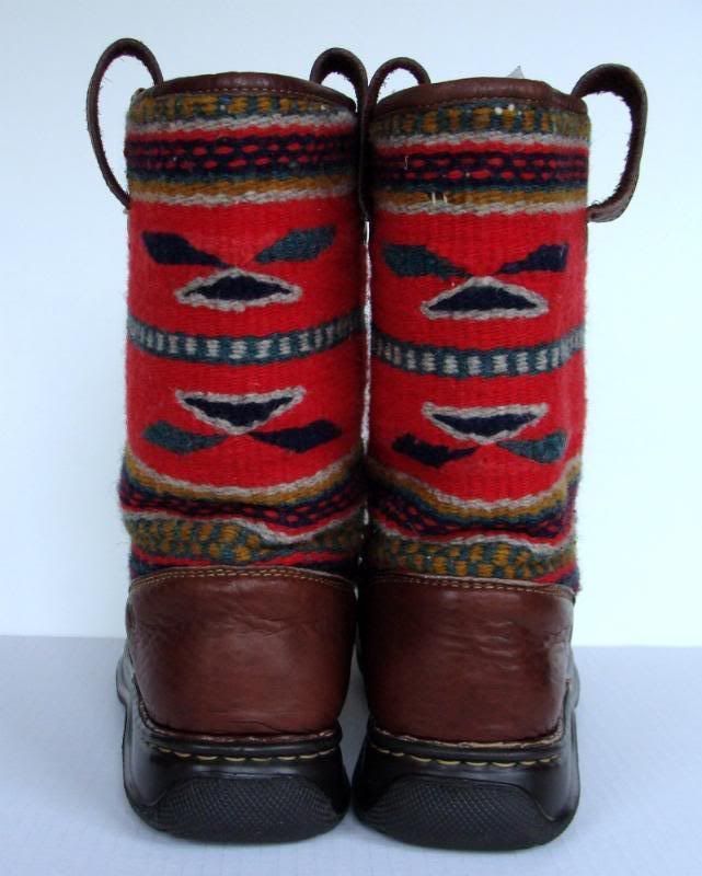 Women BORN Indian Blanket BOOTS 10 42 Leather Southwestern Wool Premium