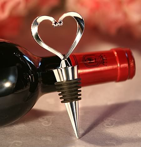 Heart Wine Bottle Stoper Favor Pictures, Images and Photos