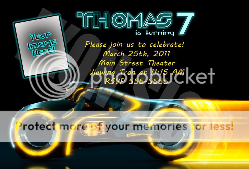 Custom TRON Birthday Party Invitations HOT NEW STYLES  