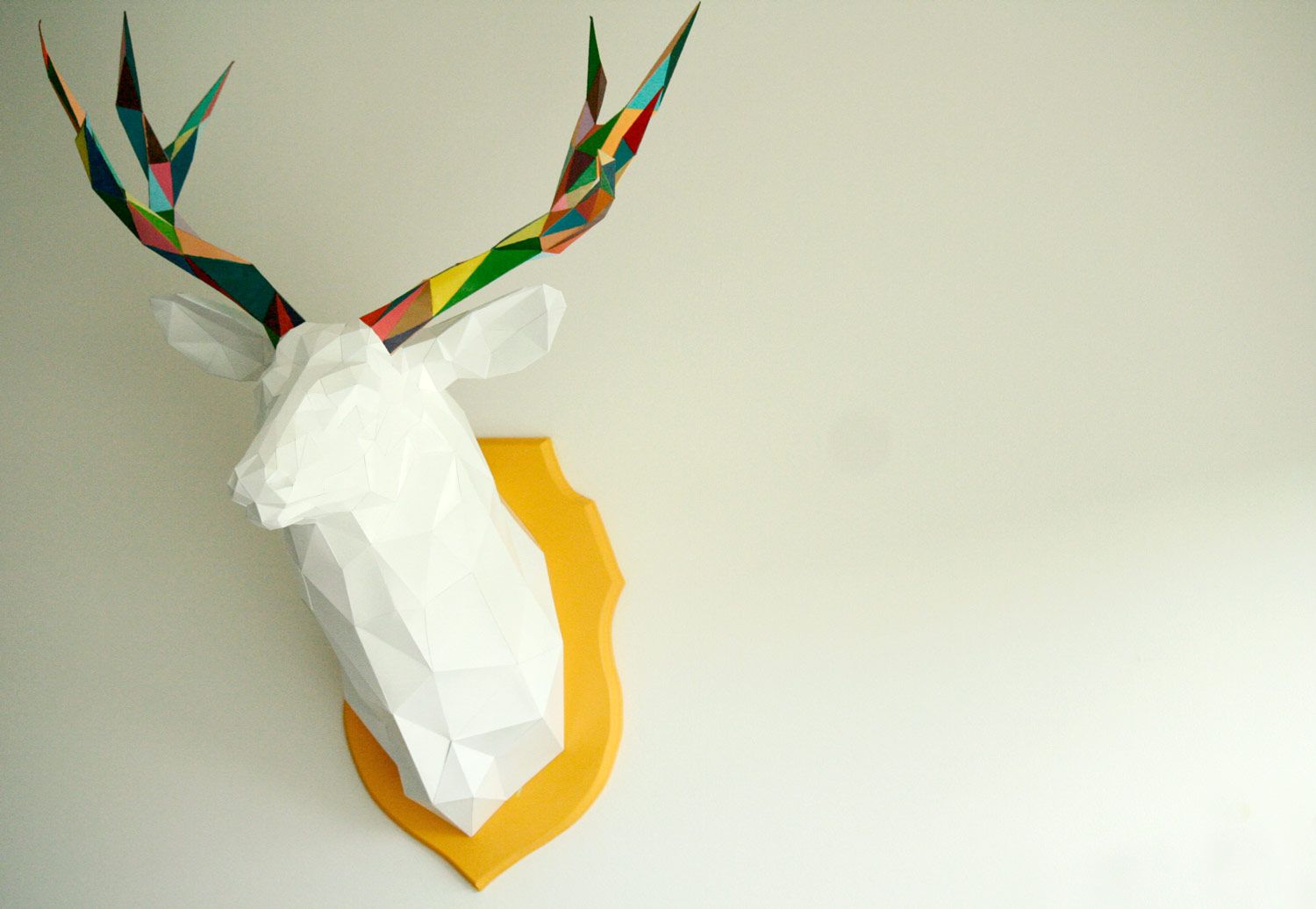 3D paper deer head