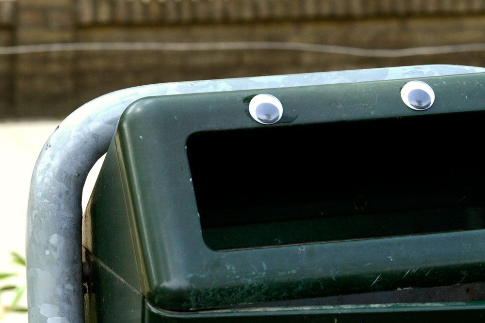 Trashbin Googly Eyes