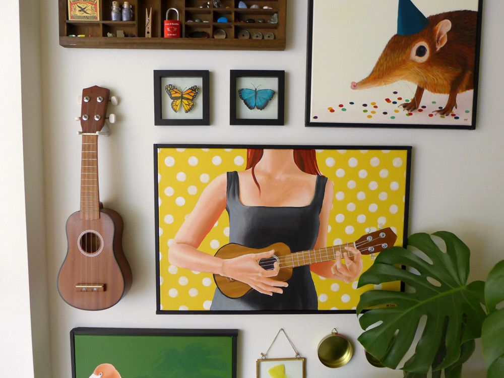  photo whimsical_art_gallery_wall_ukulele_painting.jpg