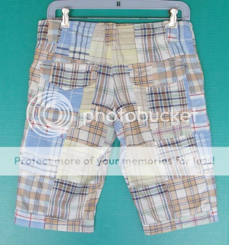 Women American Eagle Madras Plaid Patchwork Shorts 2 XS Extra Small